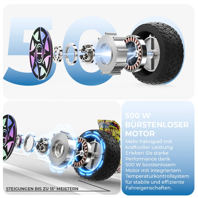 iHoverboard H8/H8MAX LED Schwarz Hoverboard Gelände 8.5"