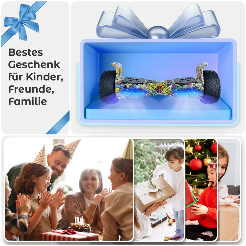 iHoverboard H8/H8MAX LED Schwarz Hoverboard Gelände 8.5"