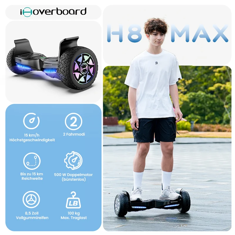 H8MAX/H8 LED Hoverboard Gelände 8.5"