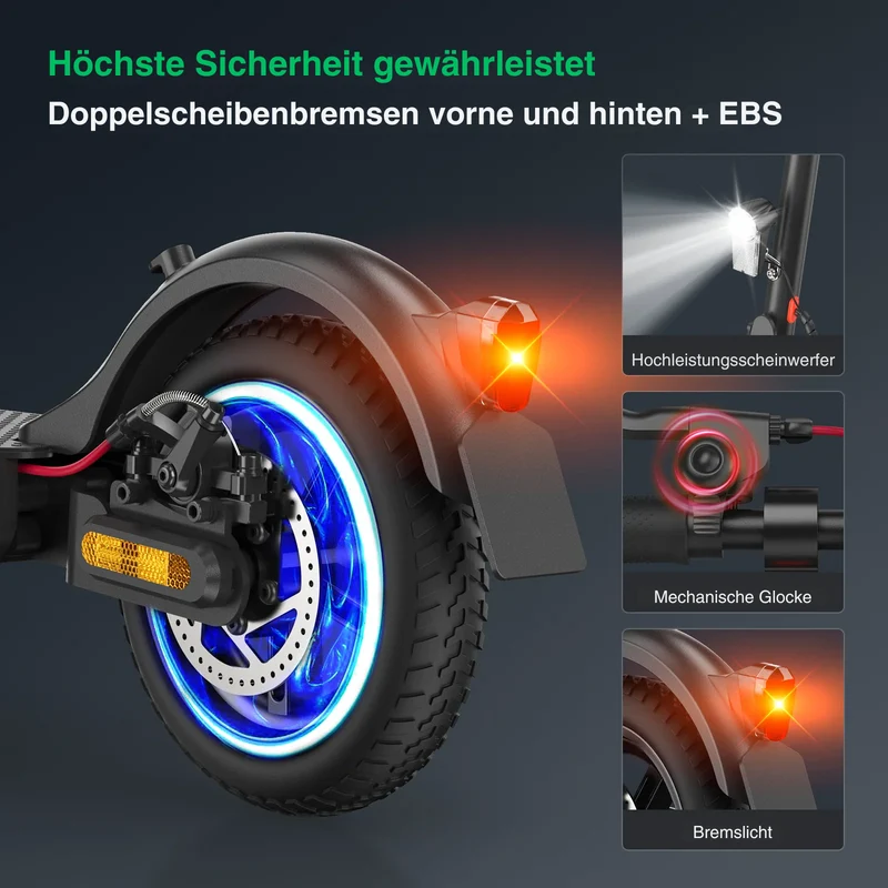 isinwheel E9 Ultraleicht Kompakter E-Scooter Mit Straßenzulassung (ABE, eKFV)