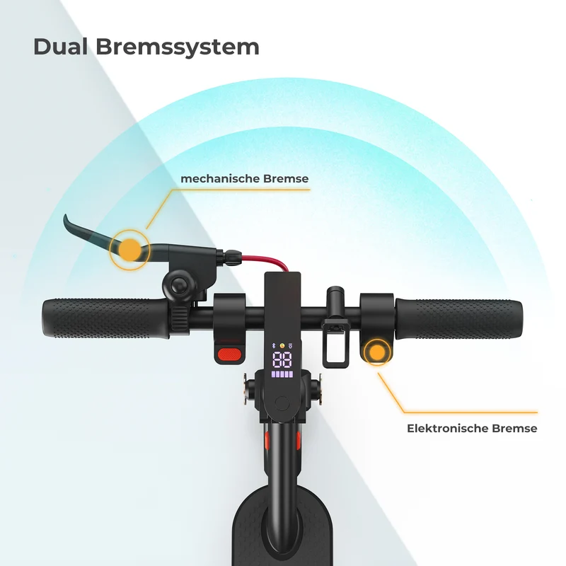 isinwheel E9 Faltbarer E-Scooter Doppelfederung Mit Straßenzulassung (ABE,eKFV)