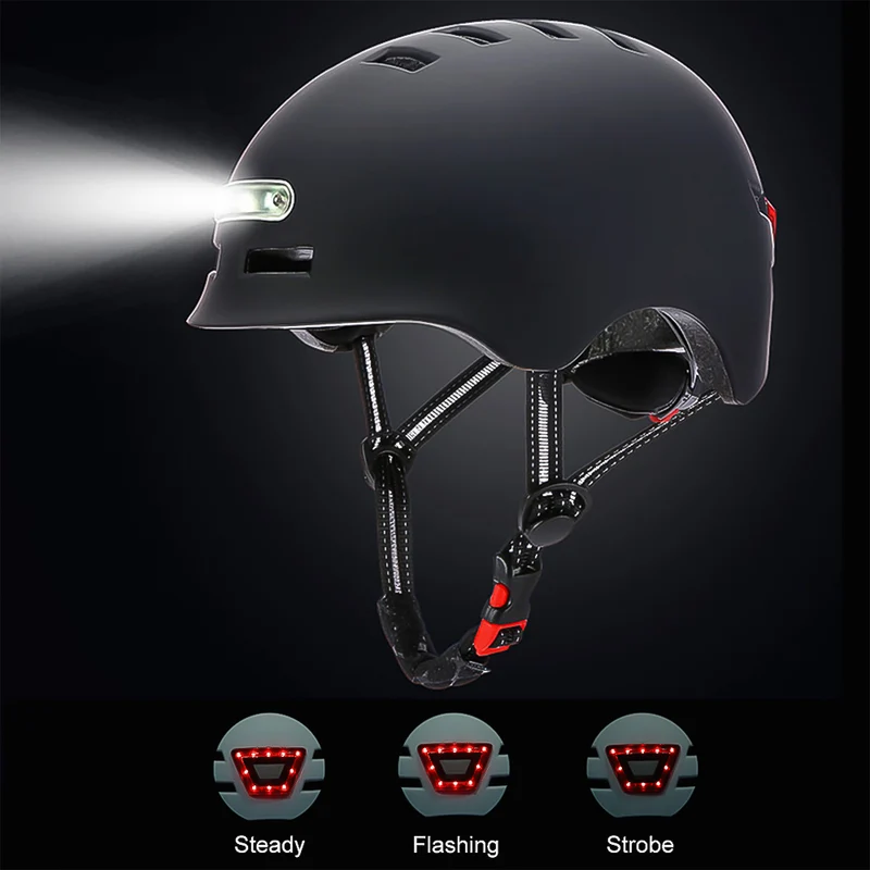 Fahrradhelm mit LED-Licht Verschiedene Farben