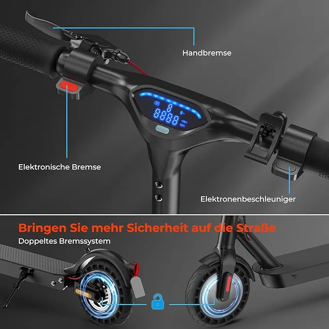 iScooter 500W 10" E9TMax E-Scooter Mit Straßenzulassung (ABE,eKFV)