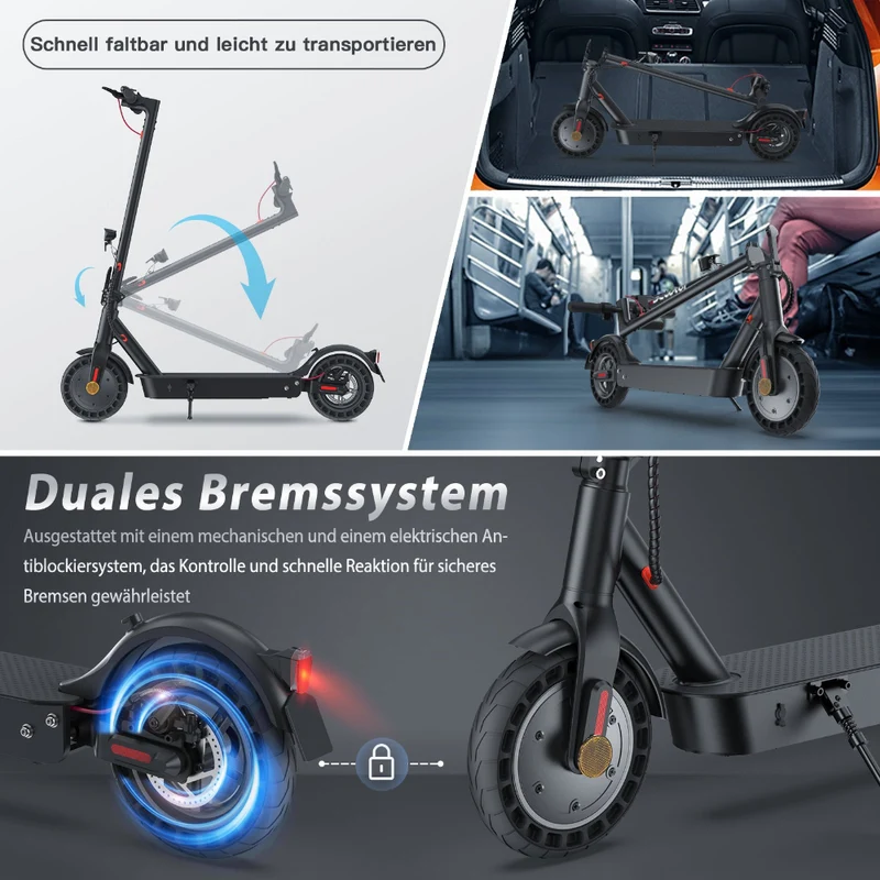 iScooter 500W 10" E9TMax E-Scooter Mit Straßenzulassung (ABE,eKFV)