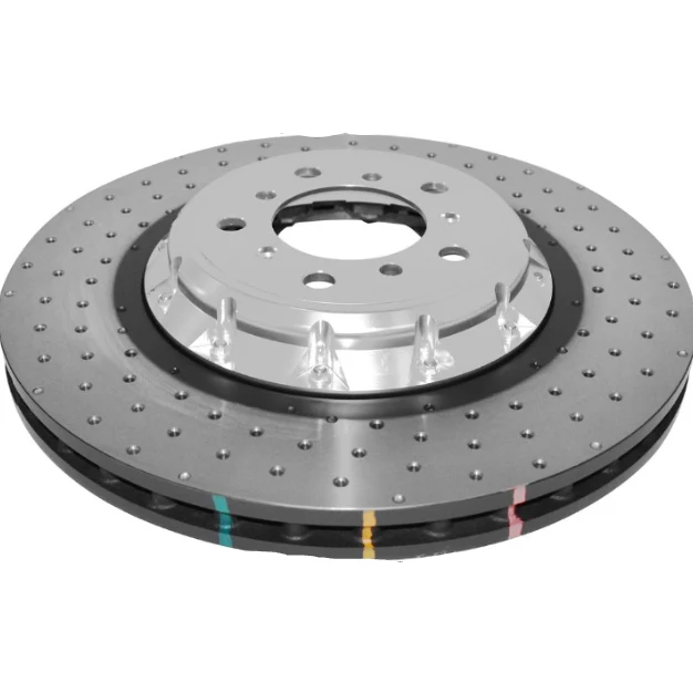 DBA52280SLVXD - 5000 series - Crossed Drilled & Dimpled Silver Hat - für BMW 1 Series / M3