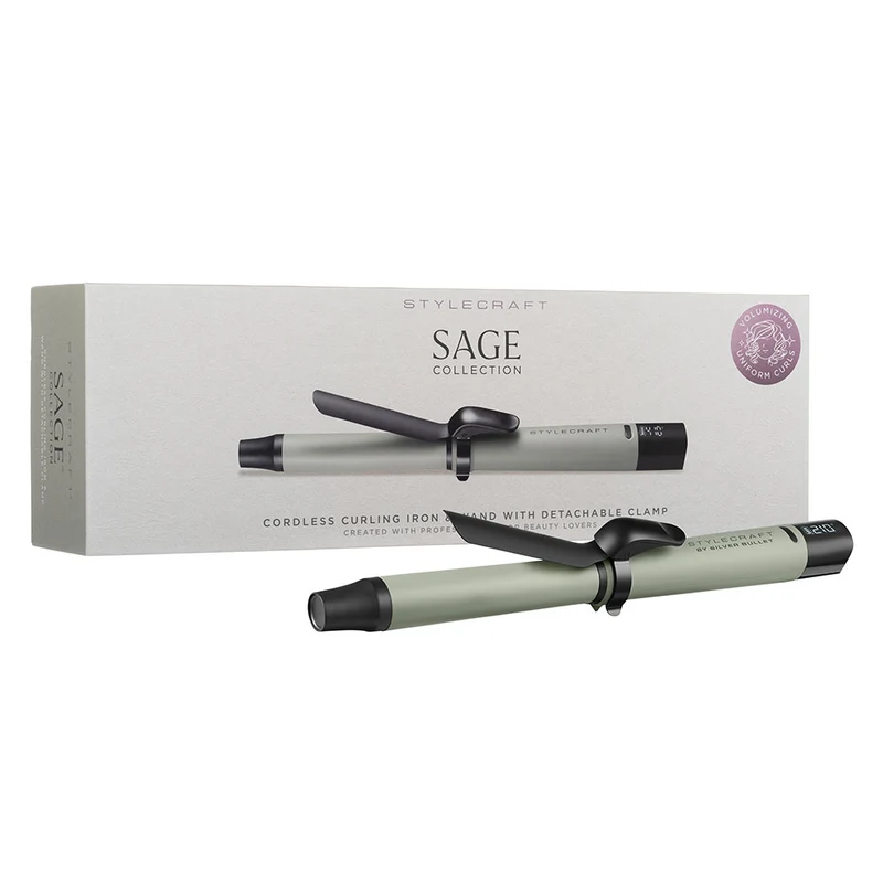 StyleCraft Sage Collection Cordless Curling Wand 25mm