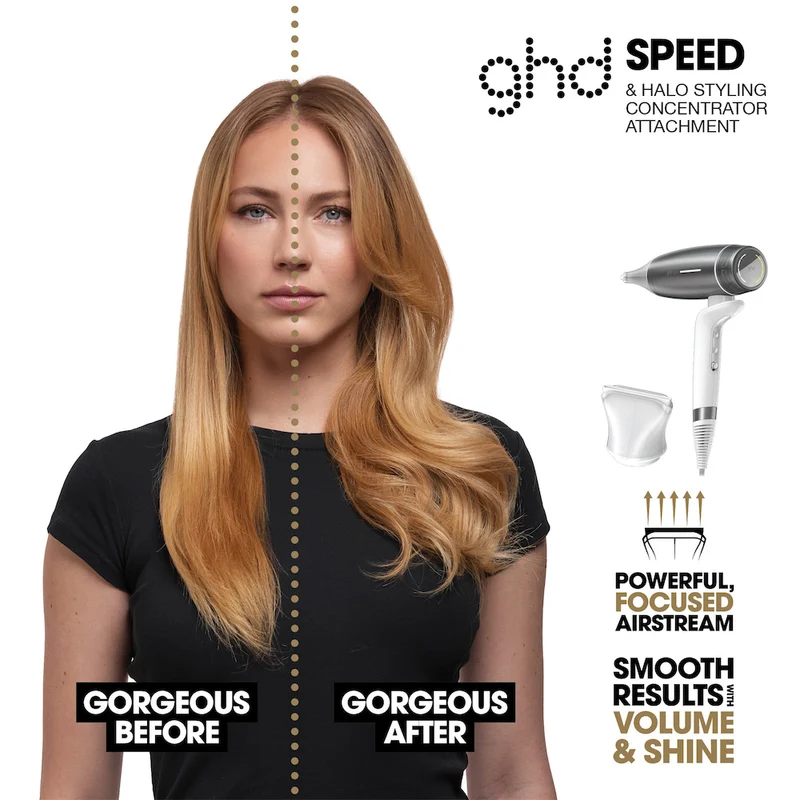 Speed Professional Hair Dryer In Metallic White
