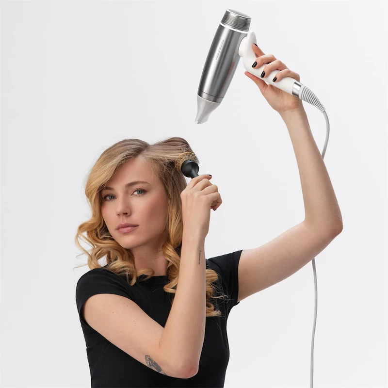 Speed Professional Hair Dryer In Metallic White