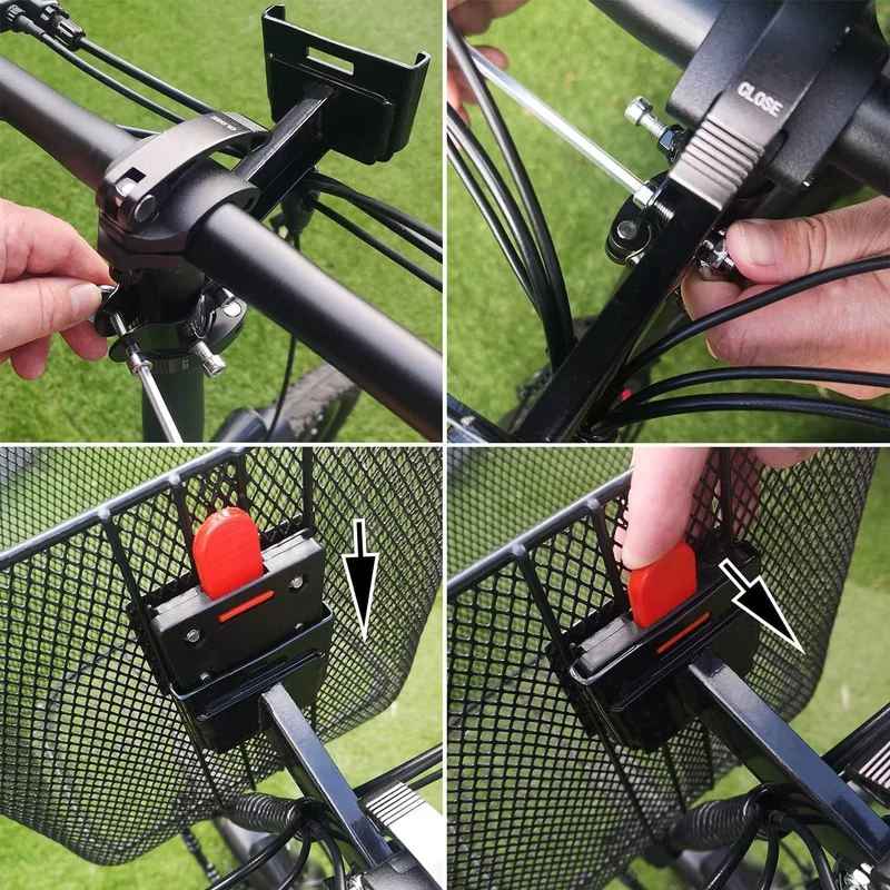 Abnehmbarer E-Scooter Lenkerkorb – 12L mit Klickfix-Halterung
