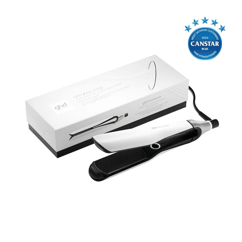 Chronos Max Wide Plate Hair Straightener - White