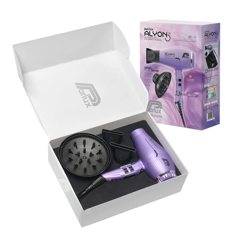 Alyon Air Ionizer Dryer 2250W - Lilac With Diffuser Pack