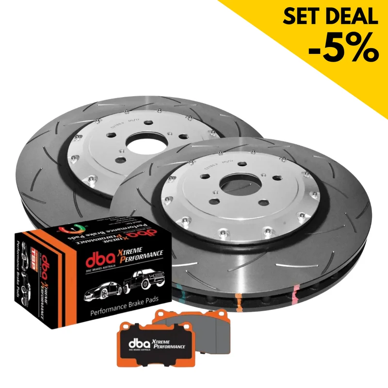 DBA Vorderachs Bremsen Set - Bremsscheibe + Bremsbeläge für Audi RSQ3 8U (2x DBA52836SLVS, DB15005XP)