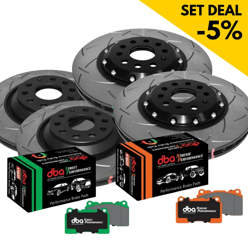 Bremsen Kit - Bremsscheiben + Bremsbeläge Vorder- & Hinterachse (DBA52830BLKS + DBA42809S + DB8849XP + DB2415SP)