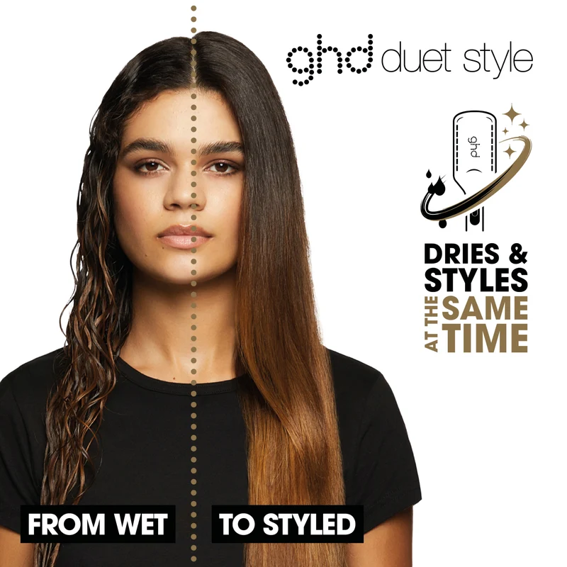 Duet Style 2-in-1 Hot Air Styler in Black