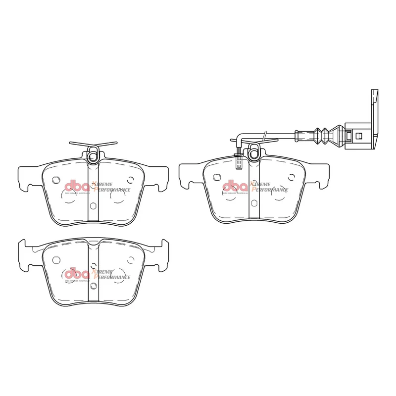 Hinterachse Set - Bremsscheiben + Xtreme Performance Bremsbeläge (2x DBA42809S + DB15006XP) - DBA Brakes