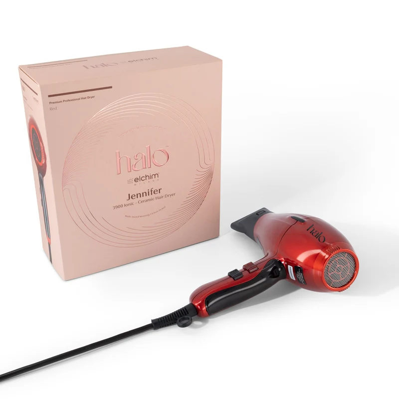 by Elchim Jennifer 3900 Ionic-Ceramic Hair Dryer - Red