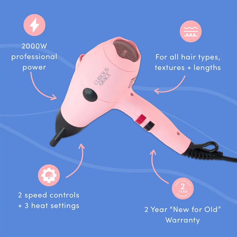 Ionic Hair Dryer - Pink Punch