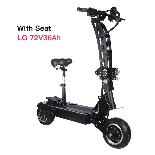 Fashion 72V 7000W Electric Scooter With Seat 11inch Off Road Dual Motor Foldable Electric Scooter for Adults