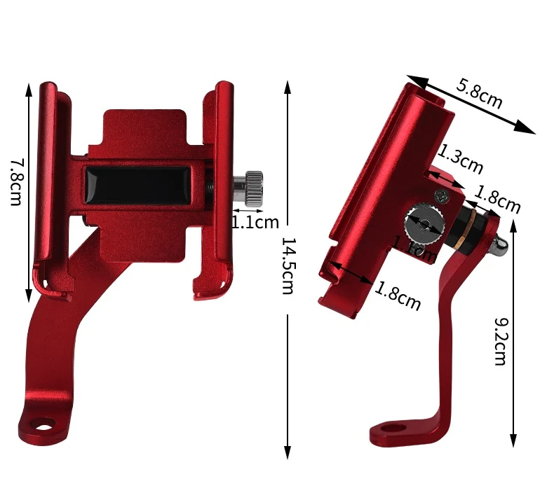 Smartphone-Halter aus Aluminium BLACK