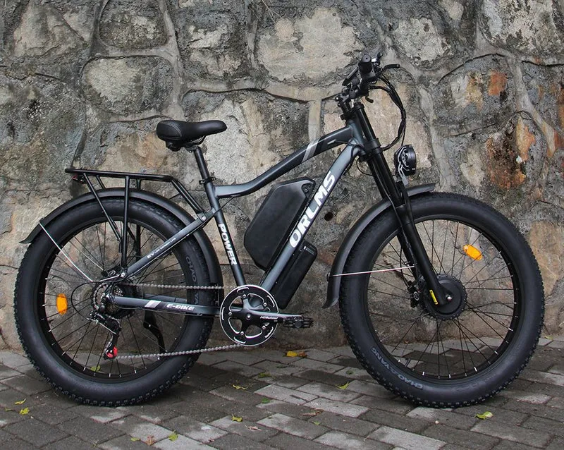 Orlms MX500 Electric Bike 26" Tires Dual 1000W Motors 52V 25Ah Battery