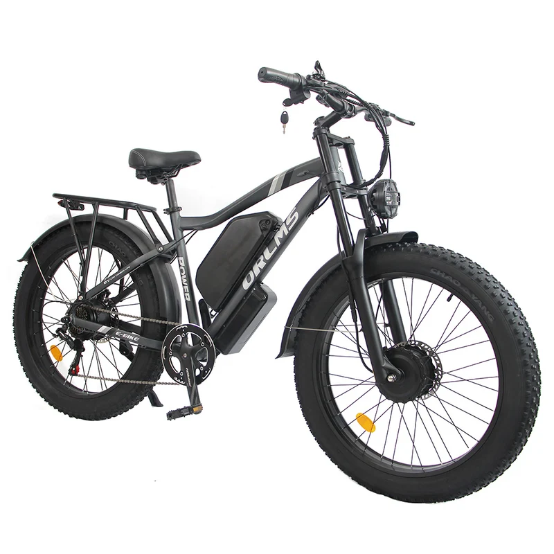 Orlms MX500 Electric Bike 26" Tires Dual 1000W Motors 52V 25Ah Battery