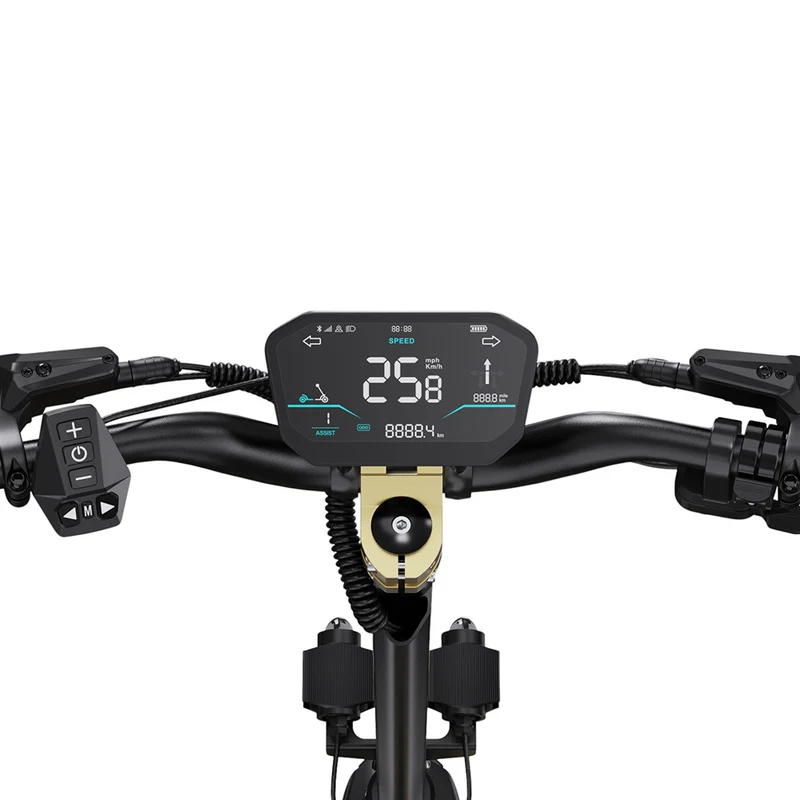 OOTD S30 Electric Scooter 10" Tires Dual 1200W Motor 52V 23.4Ah Battery