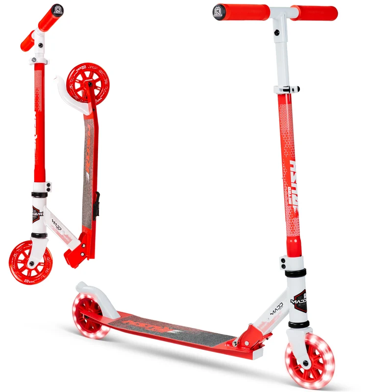 Madd Gear Rush 125 Light-Up Folding Scooter - Red