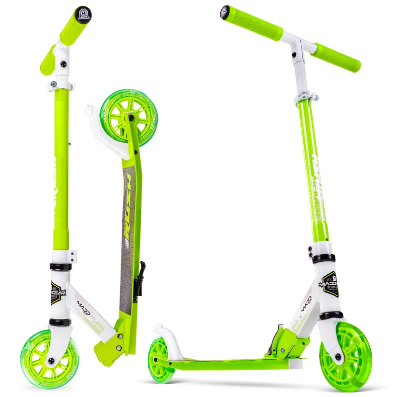 Madd Gear Rush 125 Light-Up Folding Scooter - Green