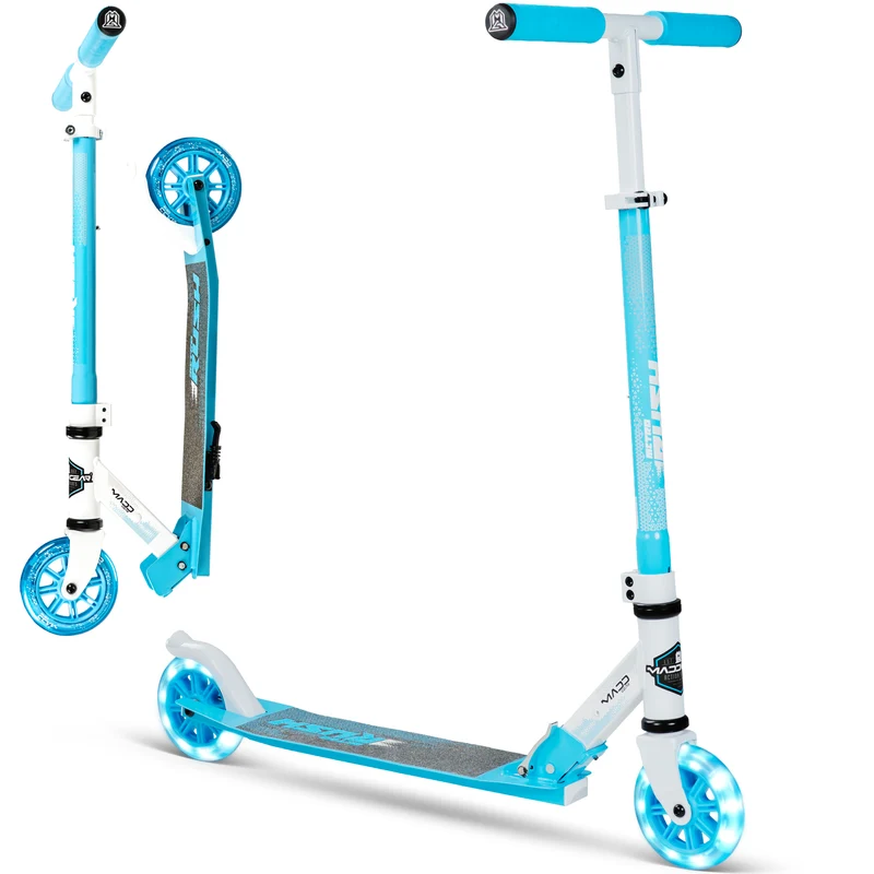 Madd Gear Rush 125 Light-Up Folding Scooter - Blue