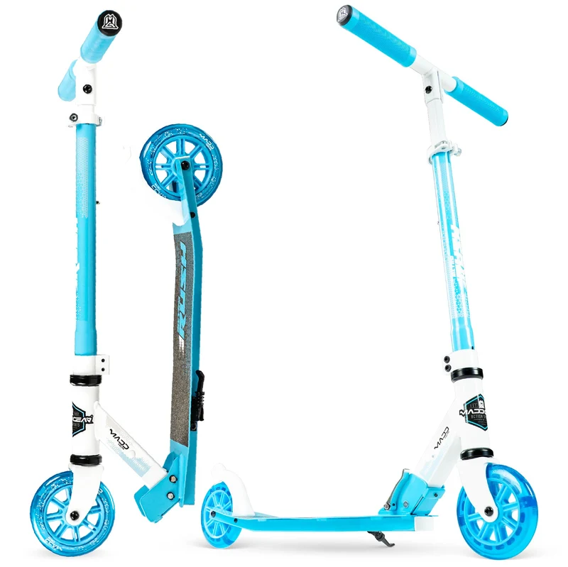 Madd Gear Rush 125 Light-Up Folding Scooter - Blue