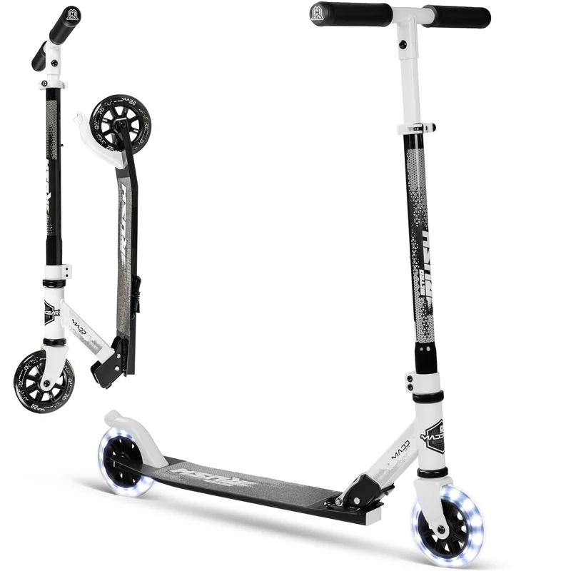 Madd Gear Rush 125 Light-Up Folding Scooter - Black