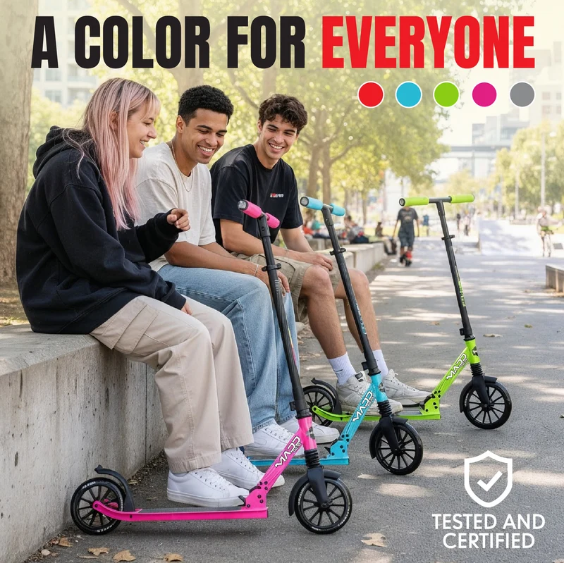 Madd Gear Metro City 250 Folding Scooter - Red / Black