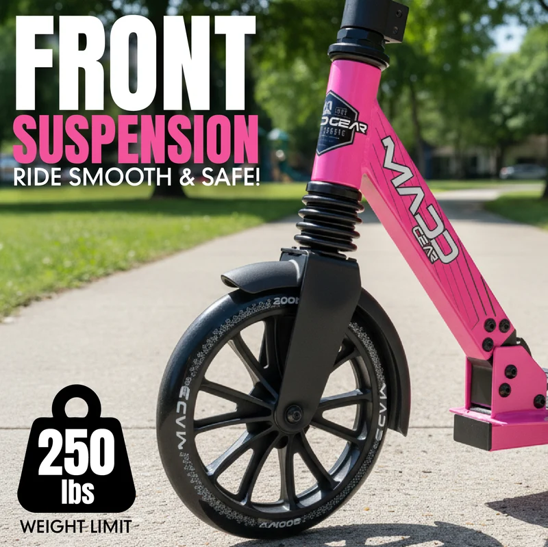 Madd Gear Metro Cruise 250 Folding Scooter - Pink / Black