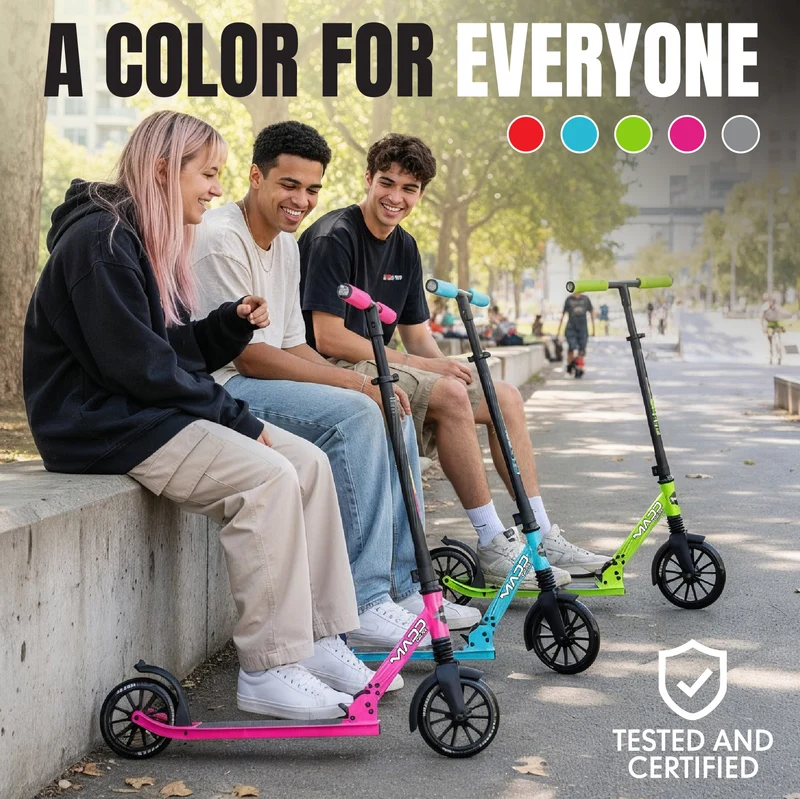 Madd Gear Metro Cruise 250 Folding Scooter - Green / Black