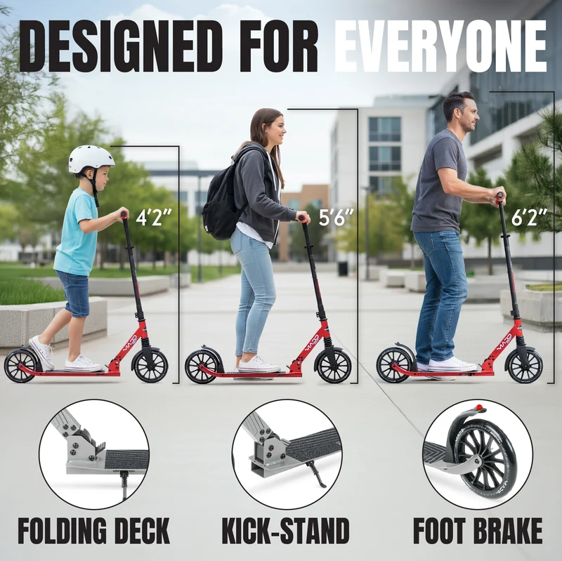Madd Gear Metro City 250 Folding Scooter - Grey / Black