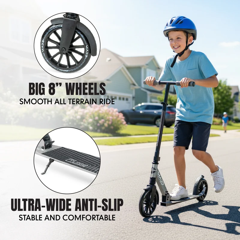 Madd Gear Metro City 250 Folding Scooter - Grey / Black