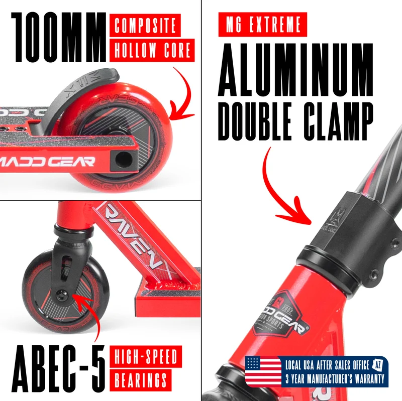 Madd Gear MG1 Raven Pro Scooter - Red