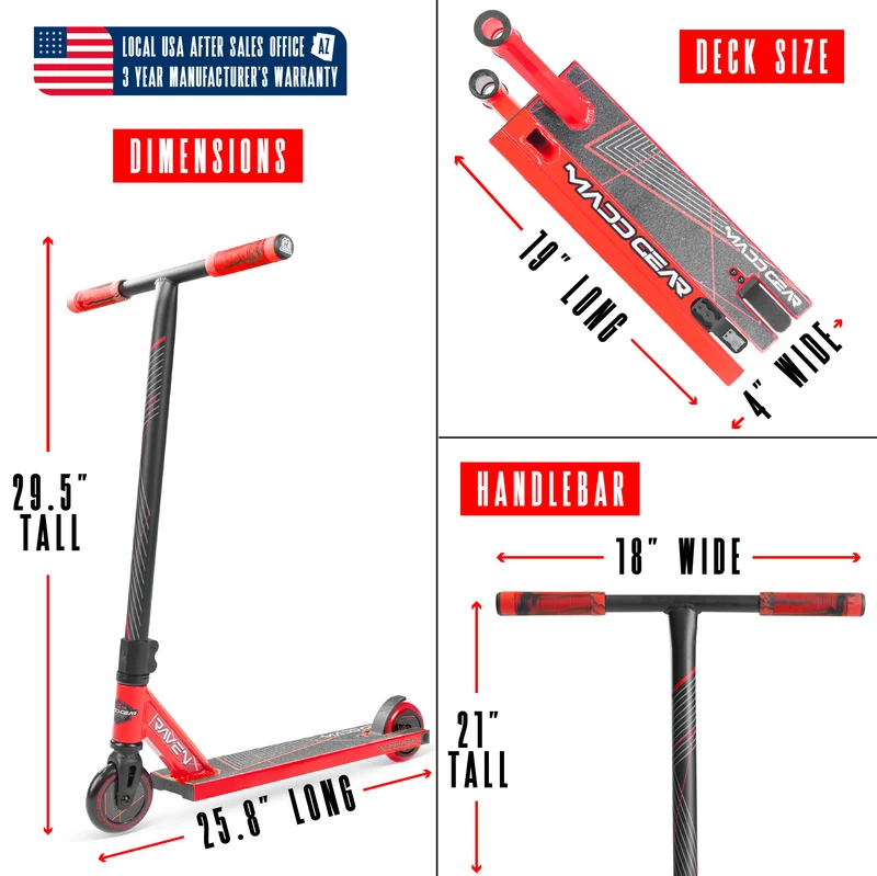 Madd Gear MG1 Raven Pro Scooter - Red