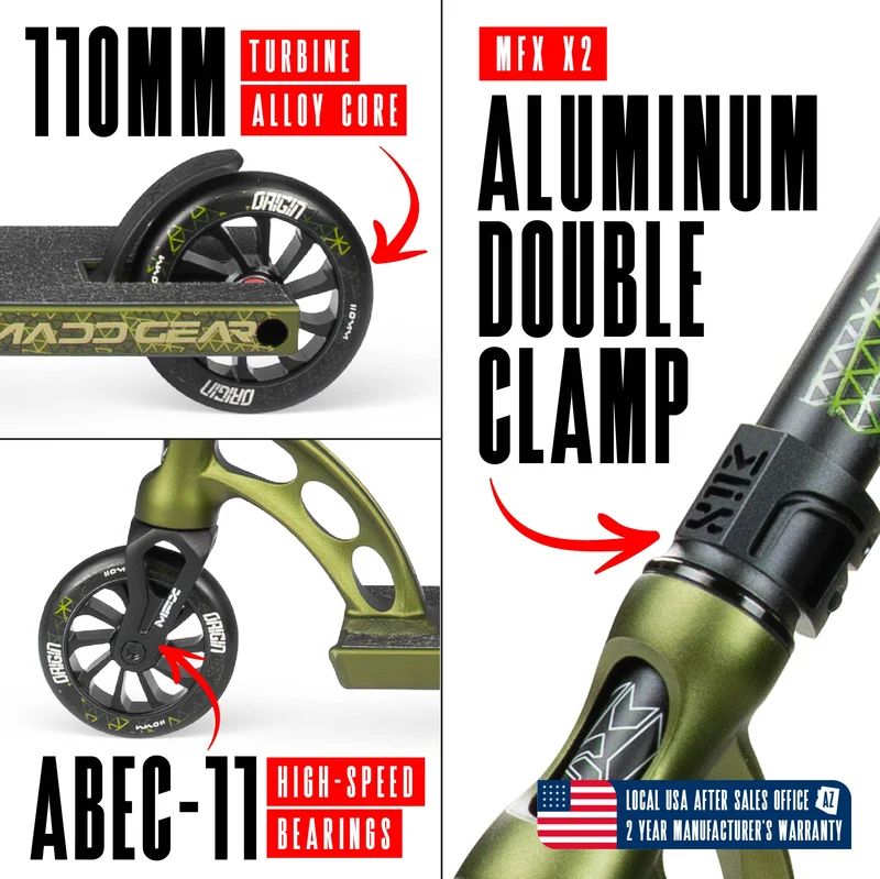 Madd Gear Origin 550 Pro Scooter - Olive