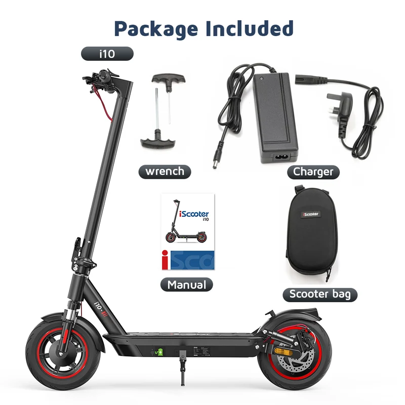 iScooter i10 Electric Scooter 10" Tires 650W Motor 36V 15Ah UK