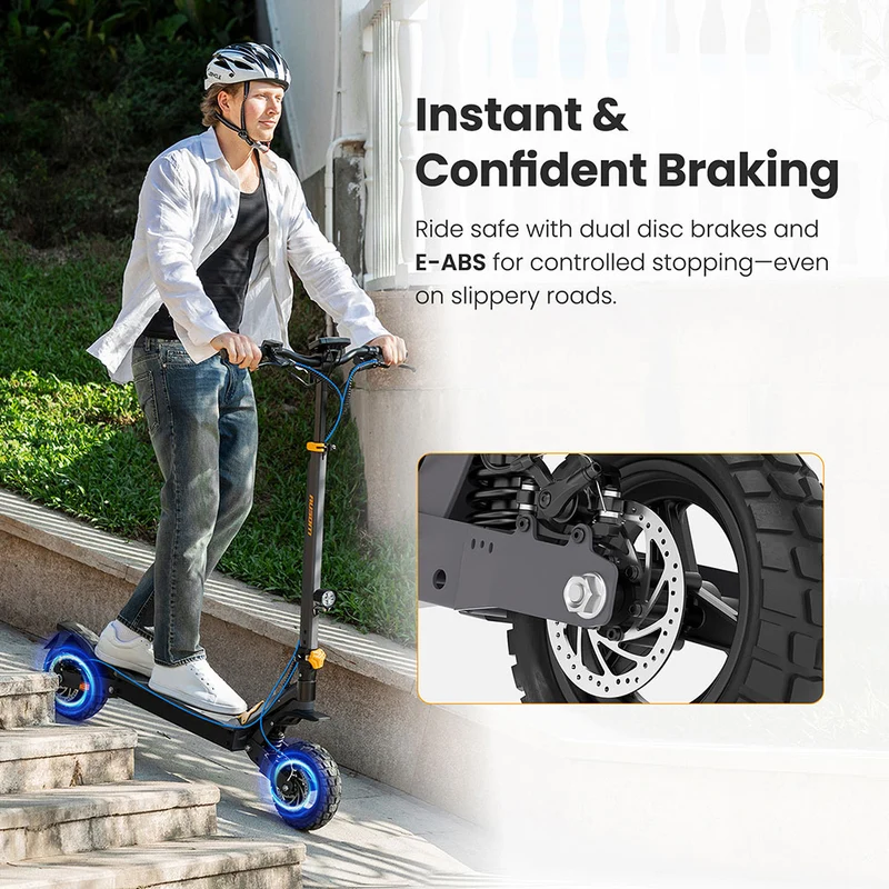 Ausom L1 Electric Scooter Single 800W Motor 10" Tires 48V 15.6Ah Battery