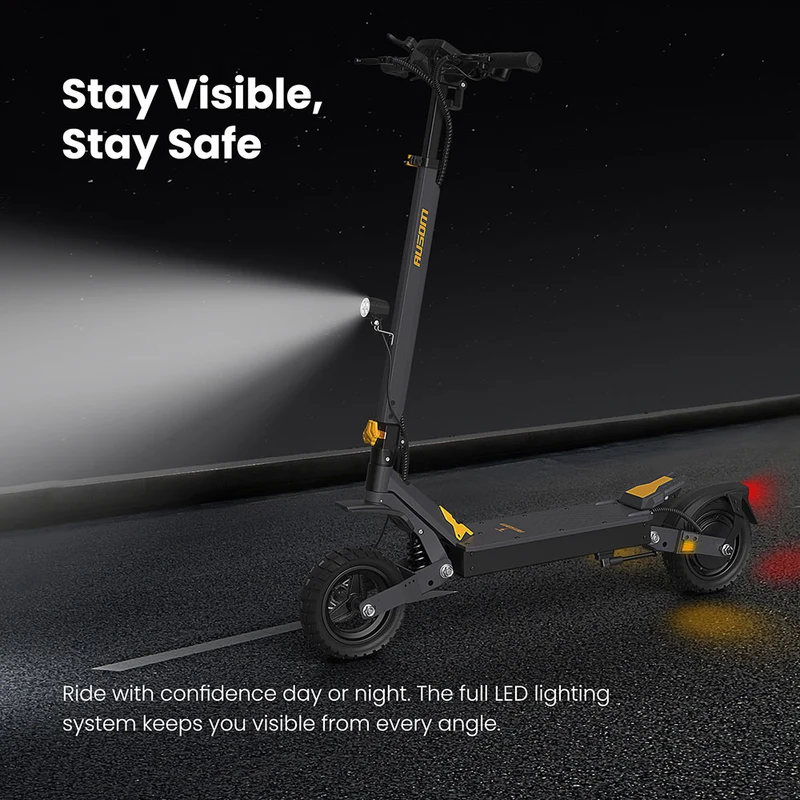 Ausom L1 Electric Scooter Single 800W Motor 10" Tires 48V 15.6Ah Battery