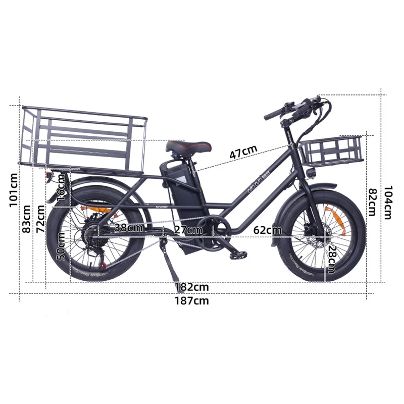 GOGOBEST GF200 Electric Bike 20" Tire 500W Motors 48V 15.6Ah Battery