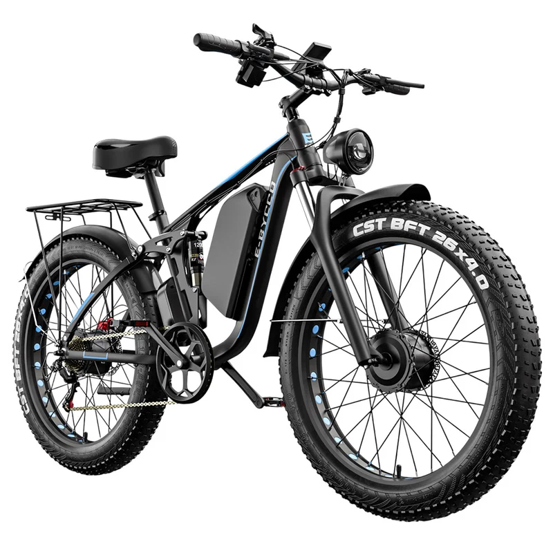 E·Bycco EB7 Pro Electric Bike 26" Tires Dual 1000W Motors 52V 23Ah Battery