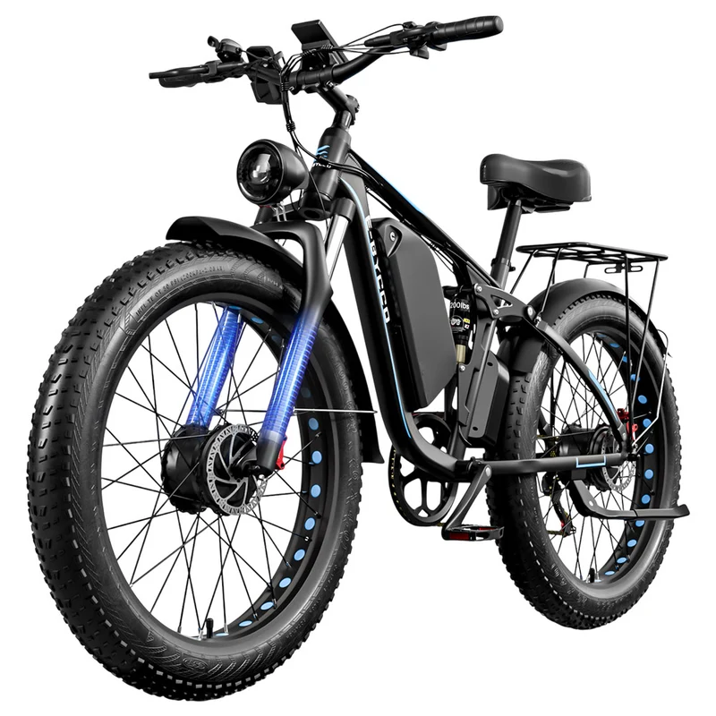 E·Bycco EB7 Pro Electric Bike 26" Tires Dual 1000W Motors 52V 23Ah Battery