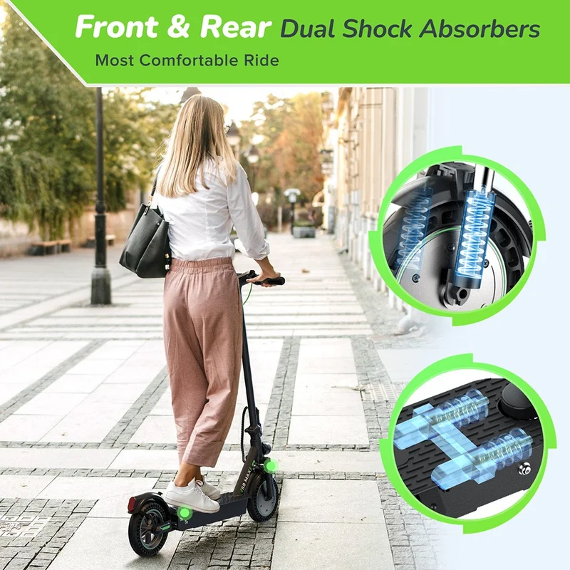 isinwheel S9 Max Electric Scooter with ABE 10" Tires 500W Motor 36V 10.4Ah Battery