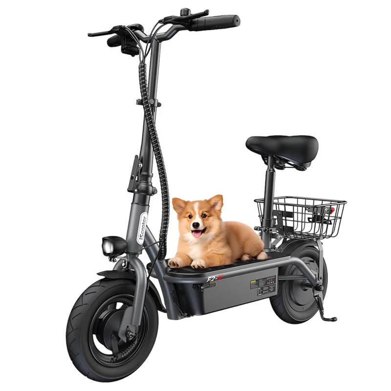 iScooter F2 Electric Scooter With Basket 10" Tires 500W 36V 7.8AH Battery