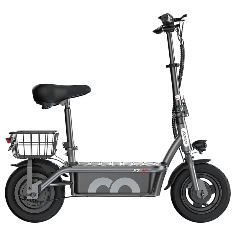 iScooter F2 Electric Scooter With Basket 10" Tires 500W 36V 7.8AH Battery