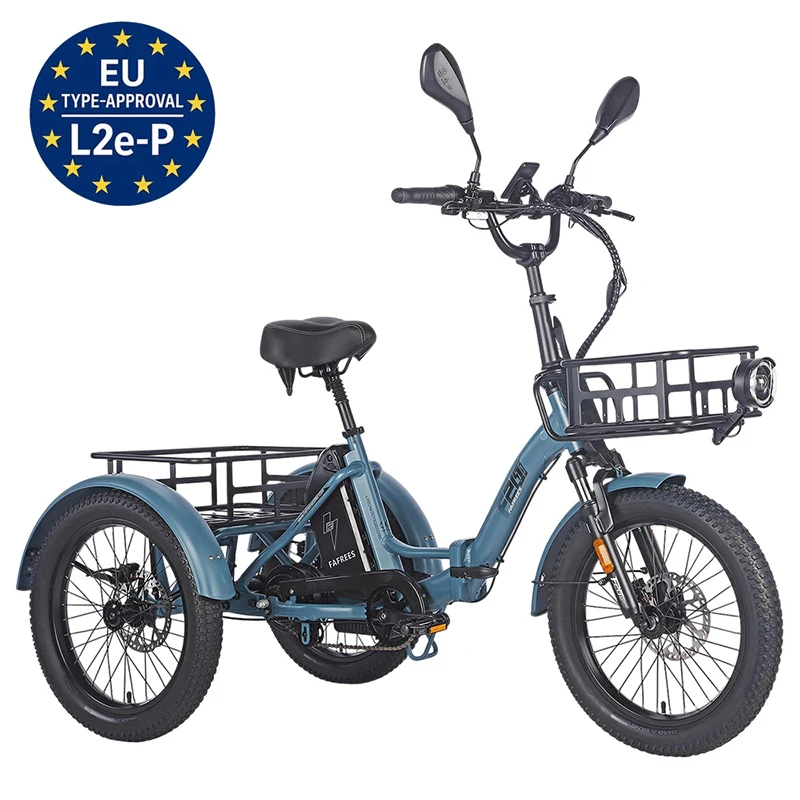 Fafrees F20 Mate Electric Cargo Tricycle 48V 21Ah Battery With L2e-P Certified