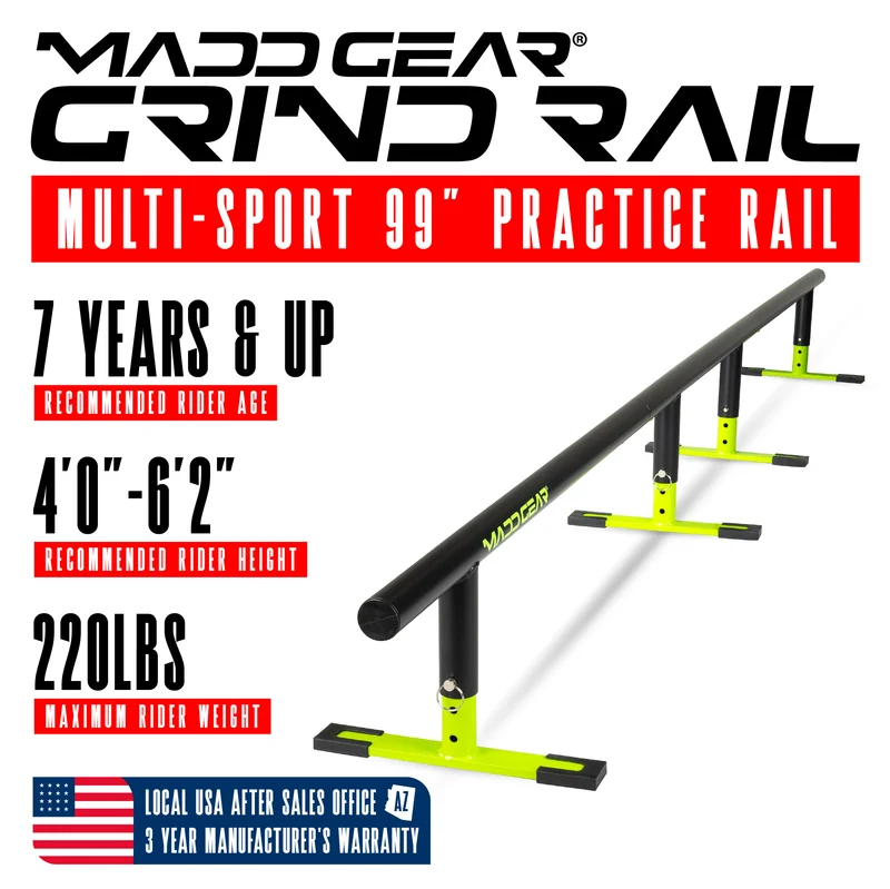 Madd Gear 99" Grind Rail - Black / Green